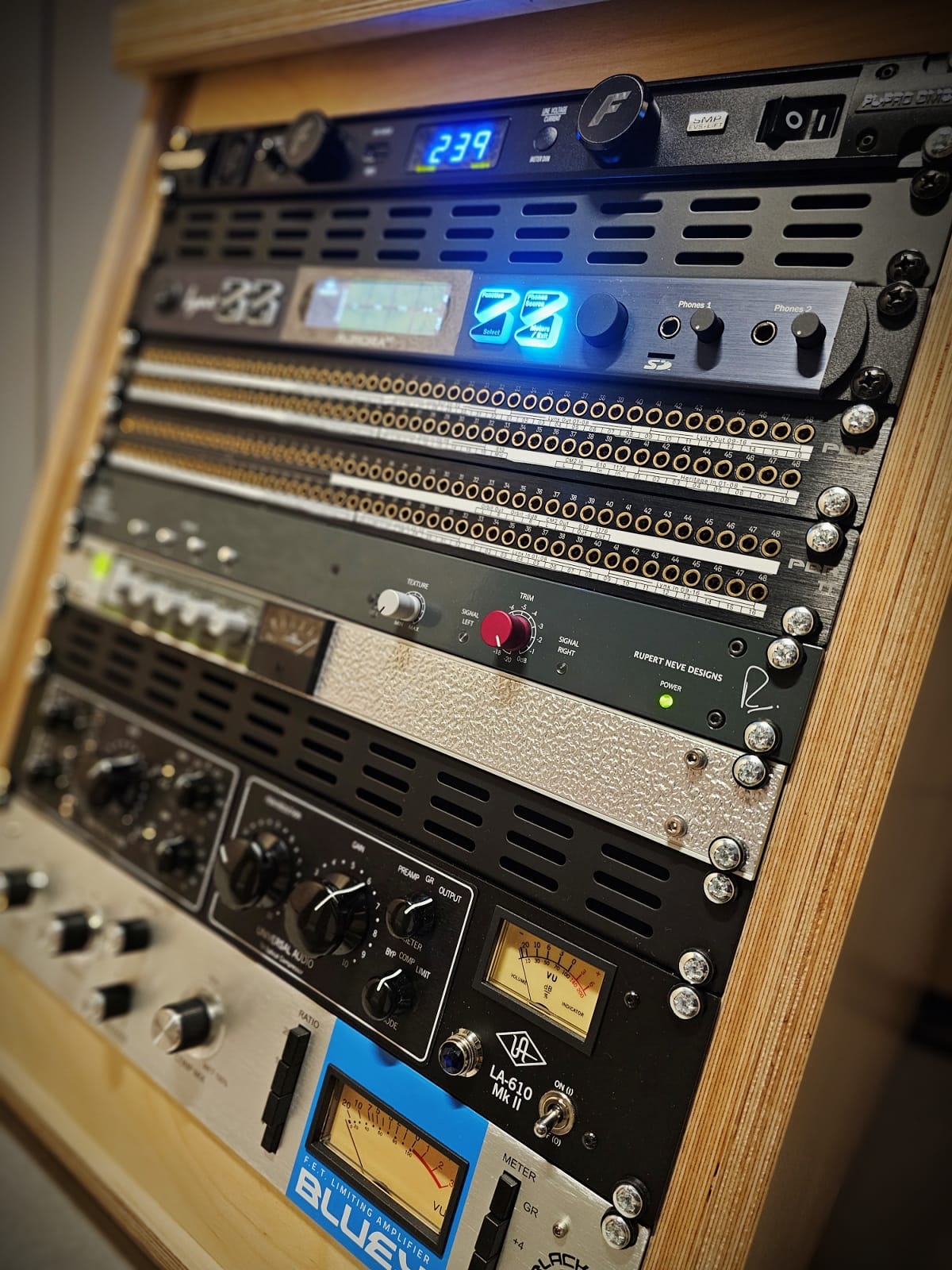 Rack detail in the studio